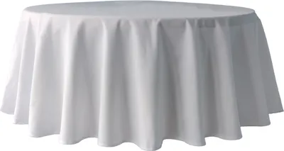 Produktbild von TexDeko Runde Tischdecken für Gastronomie Ø 260cm, waschbar (Weiß)