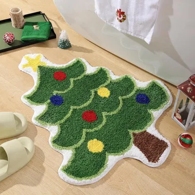 Produktbild von Rutschfeste Weihnachtsmatte 80x50 cm, Waschbar und Langlebig