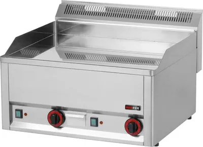 Produktbild von KBS Elektrogrillplatte 2 Heizzonen Grillfläche glatt hartverchromt 660x600x290mm