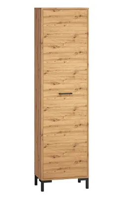Produktbild von Hoher Schrank für den Flur BEDA – Breite 55 cm, Eiche Artisan