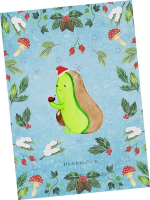 Produktbild von Mr. & Mrs. Panda Grußkarte null null - Eisblau - Geschenk, Ansichtskarten, Weihnachten, Postkarten, Fotokarte, Postkarte, Ansichtskarte