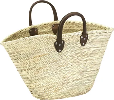 Image de Sac en feuille de palmier Source Balance avec une poignée courte en cuir