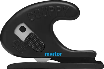 Produktbild von MARTOR SECUMAX COUPPY, Sicherheitsmesser mit verdeckter Klinge, Schneiden von Papierbahnen, Kunststoffbahnen, mit Gleitfuß, Klinge 4-fach nutzbar (lose)