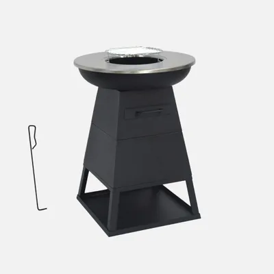 Immagine prodotto di Braciere barbecue con vano portaoggetti, Ø59cm , Nero