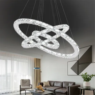 Produktbild von NAIZY LED Kristall 96W Kaltweiß Hängelampe Deckenlampe Deckenleuchte Pendelleuchte Kronleuchter Lüster