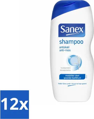 Produktbild von Sanex Shampoo - Anti-Schuppen - Gegen Schuppen - 250 ml - Vorteilspack - 12 Stücke