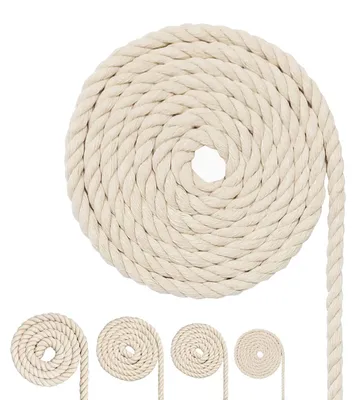 Productafbeelding van Katoenen koord - Macramé-touw voor doe-het-zelf knutselprojecten - 8 mm x 20 meter
