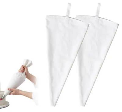 Produktbild von Spritzbeutel Wiederverwendbar 2 Stück 55x30cm Baumwolle Extra Groß