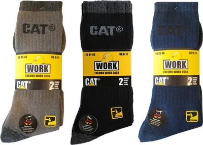 Produktbild von CAT Caterpillar 6 Paar Schwarz 41-45 Thermosocken/Arbeitssocken