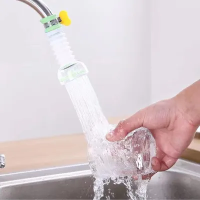 Productafbeelding van Een drieledige, spatwaterdichte en waterbesparende kraan voor keuken, badkamer en douche – verkrijgbaar in roze, groen en blauw