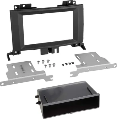 Image de Façade d'autoradio 2 DIN avec vide poche compatible avec Mercedes Sprinter/VW Crafter I