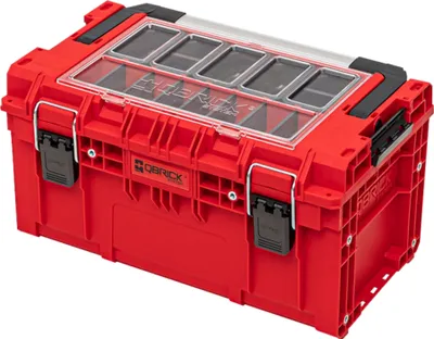 Obrázok produktu pre Qbrick System PRIME Toolbox 250 Expert RED ULTRA HD Custom s organizérom stohovateľný 535 x 327 x 277 mm 26 l IP66 s 5 vložkami a 10 priehradkami