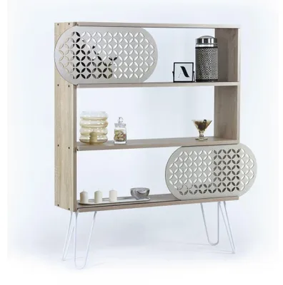 Immagine prodotto di Libreria 3 ripiani Ilia rovere nero 94x25x117 cm