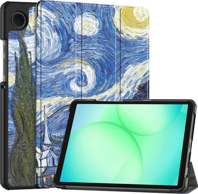 Produktbild von Samsung Galaxy Tab A11 Hülle - Coverup Tri-Fold Ständer Klapphülle mit Schlaf/Wach-Funktion - Sternennacht