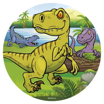 Zdjęcie produktu dla Jadalny papier do ciast 16 cm Dinozaur