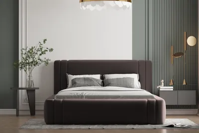 Produktbild von Polsterbett ROLF 160 x 200  mit Matratze, Bettkasten und Lattenrost. Farbe: Dunkelbraun