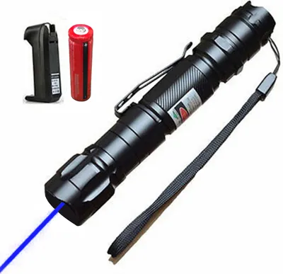 Produktbild von Grüne Laser-Taschenlampe mit Zeiger, wiederaufladbarer Hochleistungs-Stift, Strahlpunkt mit großer Reichweite, 18650-Batterie, Sternkappe, Taschenlampe