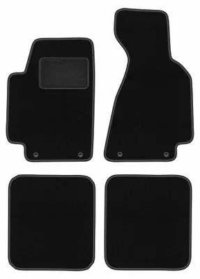 Image de Tapis de sol en moquette pour Audi 80 B5 1994-2000 (cabriolet) – jeu 4 pièces, noirs, sur mesure – Wielganizator LUX
