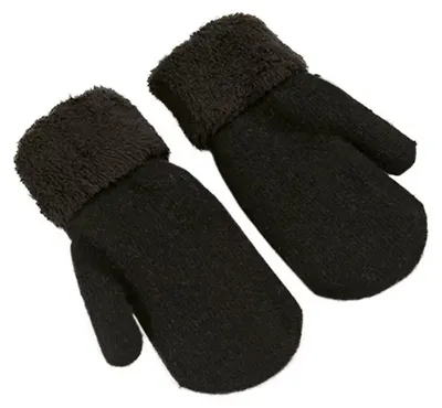 Obrázek produktu pro Dámské zimní palčáky, pletené rukavice, teplá podšívka, dvojitě pletené vlněné rukavice