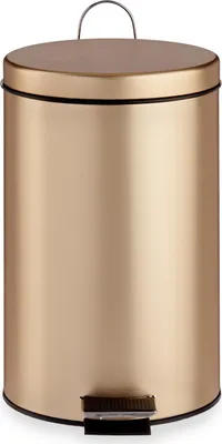 Produktbild von Berilo Treteimer - Metall - 12L - gold - 40 cm