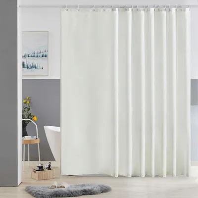 Produktbild von Duschvorhang Überlänge Antibakteriell Wasserdicht Beige 275x180cm