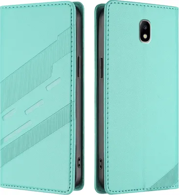 Obrázek produktu pro Pouzdro pro Samsung Galaxy J5 2017,Polyuretankožené peněženkové pouzdro s přihrádkou na karty a funkcí stojánku Türkis