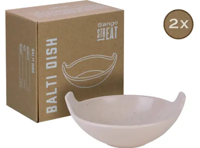 Produktbild von CreaTable, 33975, Streat Food Creme, Balti Dish 2-tlg, Steinzeug