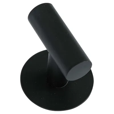 Produktbild von Handtuchhaken 2er Set - Ø 5 cm - Schwarz - Edelstahl - selbstklebend