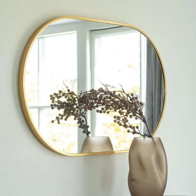 Produktbild von Moderner Spiegel ORLONA gold oval ca.50x80 cm