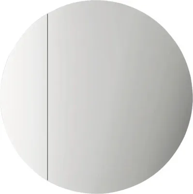 Image de Armoire de toilette salle de bain avec éclairage TALOS Picasso Style blanc Ø 60cm - avec corps en aluminium de haute qualité - Meuble de salle de bain moderne avec éclairage LED intégré