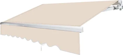 Produktbild von Faziango 250x200cm Sonnenmarkise Gelenkarmmarkise Aluminium Markise Klemmarkise mit Handkurbel Balkonmarkise Sonnenschutz Beige