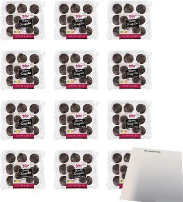 Produktbild von Hofgut Rumkugeln Schoko VPE (12x225g Packung) + usy Block