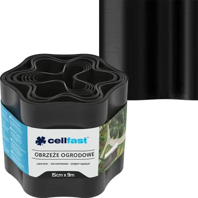 Obrázek produktu pro Vlnité zahradní obruby 15 cm x 9 m Cellfast černá