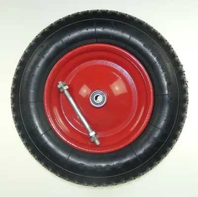 Image de Roue de brouette avec axe, pneumatique PR 3.50 - 8, roue de rechange G71040