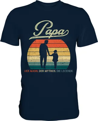 Produktbild von Papa Tochter Vater Geschenk Vatertag T-Shirt – Navy / L