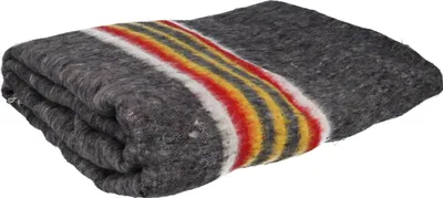 Produktbild von Umzugsdecke 150 cm breit x 200 cm lang – Lagerdecke – Grau mit roten und gelben Streifen – Umzug – Decke für den Transport – 1 Stück – DULA