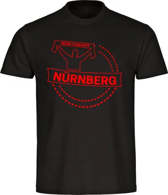 Produktbild von multifanshop Kinder T-Shirt - Nürnberg - Meine Fankurve, schwarz, Größe 176
