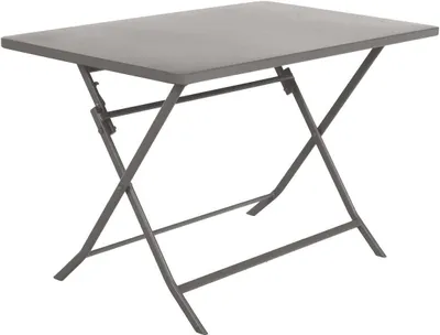 Produktbild von Rechteckiger klappbarer gartentisch "greensboro" tonka 4-sitzer aus epoxybehandeltem stahl  - Hespéride