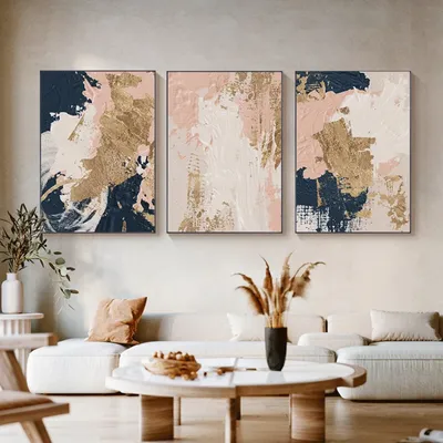 Produktbild von TPFLiving Kunstdruck LW-41 (OHNE RAHMEN) Poster - Leinwand - Wandbild - Hochauflösender Giclée-Druck, langlebig und hochwertig - Abstrakte Malerei - 3 Motive in 7 Größen zur Auswahl -  - Größe: 60x90cm