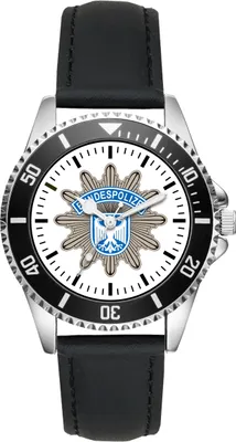 Produktbild von KIESENBERG Herrenuhr Armbanduhr Polizist Bundespolizist Polizei Bundespolizei Geschenk Fan Artikel Zubehör Fanartikel Analog Quartz Uhr L-1057