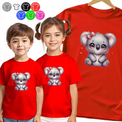 Obrázek produktu pro Dětské tričko - Koala - roztomilý portrét pro děti vzor - M