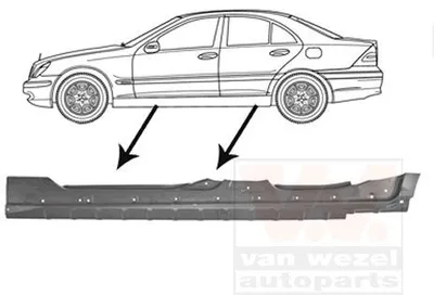 Produktbild von VAN WEZEL 3032103 Schweller Reparaturblech Einstiegblech Links passend für MERCEDES-BENZ C-Klasse Limousine (W203) C-Klasse T-modell (S203)