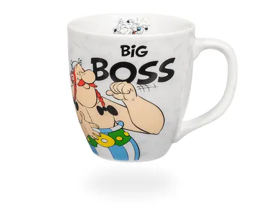 Produktbild von tea4chill Könitz Kaffeetasse Asterix - Big Boss. Teetasse 400ml, Porzellan. Design modern, bunt