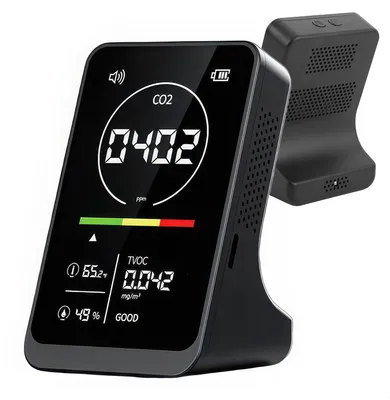 Produktbild von 4 in 1 Luftqualitätsmonitor CO2 Detektor TVOC Temperatur Luftfeuchtigkeit Innenraum