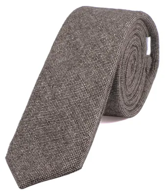 Produktbild von DonDon Herren Krawatte 6 cm Baumwolle hellbraun gepunktet