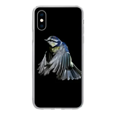Produktbild von MuchoWow® Handyhülle Schutzhülle Hülle für iPhone X Vögel - Federn - Schwarz Silikon Softcase Handy Hülle - Handyhülle