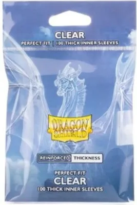 Obrázok produktu pre Dragon Shield Standard Size Perfect Fit Thick Inner Sleeves Clear (100 rukávov)