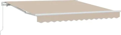 Produktbild von Einziehbare Markise Beige 350 x 250 cm Polyester und Aluminium