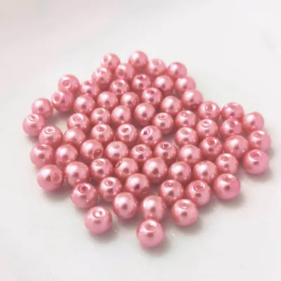 Immagine prodotto di Perle di vetro - Tipo "rotondo" - 20 g - 6 mm - Oro rosa chiaro