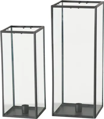 Produktbild von Boltze Gruppe Tarek Windlicht schwarz 38cm (1 Stück)